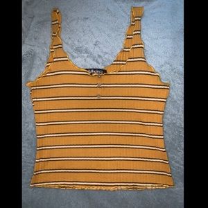 mustard yellow tank top - cropped